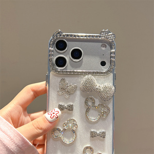 Luxury <span class=keywords><strong>Kitty</strong></span> kim cương ống kính bướm trường hợp điện thoại cho Iphone 17pro - Product Image 5