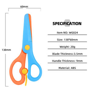 กรรไกรพลาสติก ABS ขอบโค้งมนสำหรับเด็กกรรไกรตัดกระดาษ DIY - Product Image 2