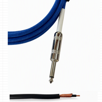Câble audio professionnel OEM CH-G015 TS pour guitare, mâle-mâle, blindé en spirale, gaine en PVC, conducteur en cuivre sans oxygène, câble en tweed