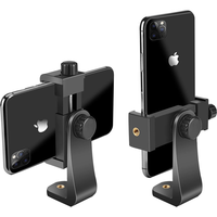 Clip de téléphone portable en aluminium à 360 degrés compatible avec tous les supports de trépied, adaptateur de montage, mini trépied léger pour iPhone