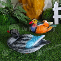 Sculpture lumineuse de canard mandarin pour jardins, bassins, jardins aquatiques, installations paysagères - Décoration de Noël et du Ramadan