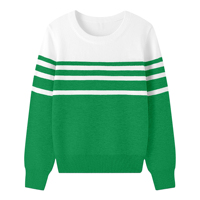 Kaus Pullover kustom berat kaus rajutan katun Crew Neck University & Sweater rajut sorality