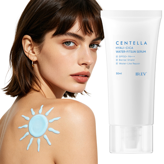 IREV SPF50+ Centella Asiatica Hyaluronic Acid Sunscreen Resist Uv Rays and Protect Skin With Soothing Moisturizing Sunscreen