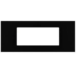 Plaque 7 voies compatible avec la prise intelligente Vimar Plana noire - Product Image 1