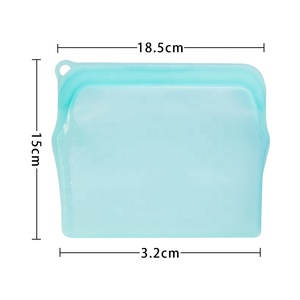 Reusable Silicone Food Storage Bag Washable Silicone Fresh Bag for Fruits Vegetables