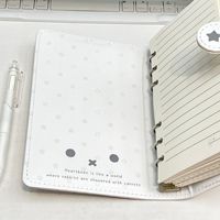 Carnet en cuir PU personnalisé avec motif de lapin de dessin animé, format A6, à feuilles mobiles, journal, carnet avec fermeture magnétique, cadeau pour filles, papeterie