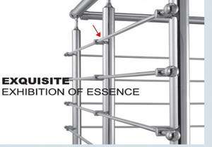 Everstrongステンレス钢パイプクランプまたはステンレス钢階段手すりデザイン手すりポストケーブルまたはワイヤーロープ継手 - Product Image 4