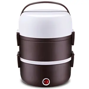 Tragbare elektrische Heizung Lunchbox Lebensmittel lagerung 3 Schichten Reiskocher Edelstahl PP Wärmer Behälter