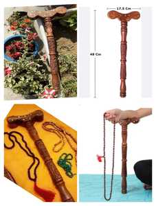 Bâton de yoga en bois artisanal de qualité supérieure pour le soutien respiratoire Pranayama, outil de méditation pour le yoga, disponible à la vente - Product Image 3