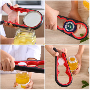 Gadgets de cuisine 4 en 1 Multifonction Caoutchouc One Touch Réglable <span class=keywords><strong>Universel</strong></span> Easy Grip Twist Bottle Jar Opener - Product Image 5