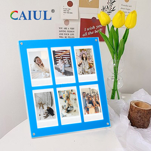 Nhà Máy Bán buôn 3 inch kim loại máy tính để bàn khung ảnh 6 Pocket Acrylic hiển thị cho Fujifilm Instax Mini 12/11/Evo hình ảnh - Product Image 5