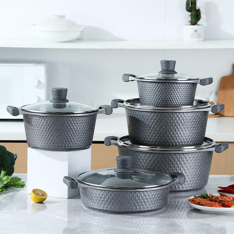 10 Piece Aluminum Alloy Pot Open