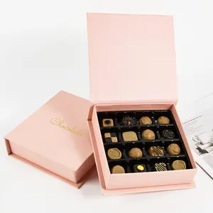 Handgemaakte Papieren Doos Kartonnen Geschenkdoos Chocolade Luxe Chocolade Verpakkingsdozen