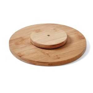 Round Natural Bamboo Serving Platter - Elegant Wooden <strong>Tray</strong> for Cheese, Fruits &amp; <strong>Desserts</strong>, Eco-Friendly &amp; Durable (OEM/ODM) - Product Image 5