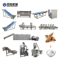 Ligne de production de farine de manioc entièrement automatique de qualité supérieure pour fruits et légumes, en acier inoxydable, haute efficacité, capacité de 200-1000 kg/h