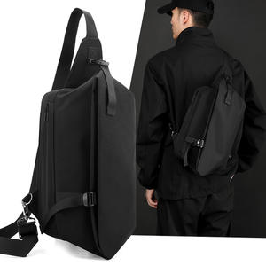 Wepeowr Bolso de pecho para hombre, de nailon negro, de gran capacidad, para uso diario, bolso cruzado de hombro, invierno 2024 - Product Image 3