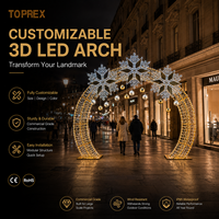 Guirlande lumineuse LED flocon de neige IP65 étanche en PVC pour décoration de Noël avec ornements suspendus pour événements extérieurs et aménagement paysager