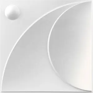 Novos tipos de materiais de parede interior parede decoração design branco peel e vara painéis de parede 3d branco placa 3d