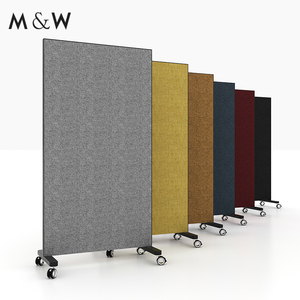 Parete Divisoria per Ufficio Mobile con Lavagna Magnetica <span class=keywords><strong>in</strong></span> Vetro Colorato Cancellabile Arredo Mobile Spostabile - Product Image 1