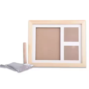 <span class=keywords><strong>2025</strong></span> Hot Bán bé Pet khung món quà sinh nhật bé sơ sinh lưu niệm Trắng dấu tay bé dấu chân khung gỗ với đất sét - Product Image 1