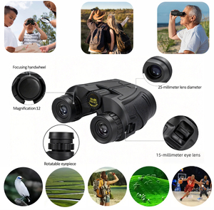 Telescopio Compacto para Exteriores de 12x25, para Adultos y Niños, Ocular Grande, Visión con Poca Luz, Enfoque Fácil, Diseño Portátil para Viajes y Turismo - Product Image 3