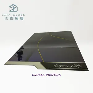 Paneles decorativos de vidrio templado para puerta de refrigerador, pantalla de seda con impresión Digital 3D de la mejor calidad