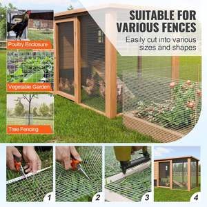 VEVOR 1/2 İnç 36 inç X 50 fit 19 Gauge Sıcak Daldırma Galvanizli Düşük Karbonlu Demir Genişletilmiş Hasır Kare Delikli Rulo Tavuk Teli Kafesler İçin - Product Image 5