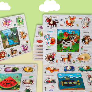 Planche de puzzle en bois multifonctionnelle créative, outil d'apprentissage cognitif Montessori pour la petite enfance, jouet pour les tout-petits pour le temps de jeu - Product Image 3