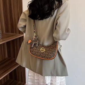 Sacs à bandoulière en cuir véritable de luxe pour femmes, vente chaude, motif de lettres, fermeture éclair tendance - Product Image 4