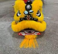 Lion danse dessin animé Costume Performance accessoire lion chinois danse Performance Double robe célébration série rouge