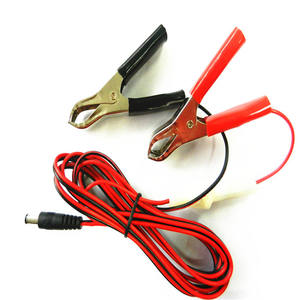 Соединенные соединительные кабели постоянного тока 2,5 мм для автомобильного аккумулятора с двухконцовым изоляционным зажимом черные и красные 12 В кабель питания - Product Image 2