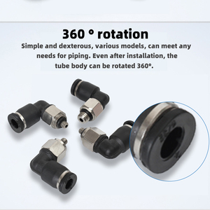 Conectores Rápidos de Codo con Rosca G Serie <span class=keywords><strong>PL</strong></span>, Conectores Neumáticos de Empuje de 90 Grados para Tubos, Pieza para Accesorios de Aire - Product Image 5