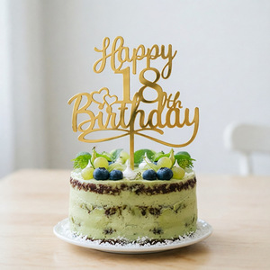 Tarjeta Decorativa Acrílica <span class=keywords><strong>para</strong></span> Pastel <span class=keywords><strong>de</strong></span> <span class=keywords><strong>18</strong></span> Años, Adorno <span class=keywords><strong>para</strong></span> Pastel <span class=keywords><strong>de</strong></span> <span class=keywords><strong>Cumpleaños</strong></span> Número <span class=keywords><strong>18</strong></span> - Product Image 1