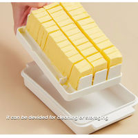 Boîte de conservation et de découpe de fromage de style japonais avec couvercle, boîte rectangulaire pour tranches de fromage, pour le réfrigérateur