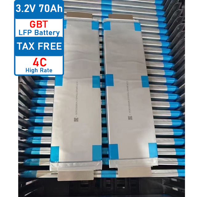Wholesale GBT 4C 16C Discharge LFP Lithium 3.2V 70Ah 58Ah Lifepo4 Battery Pouch Cell for Solar EV Scooters