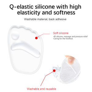 Patch de talon confortable en PU avec gel de silicone adhésif pour semelle intérieure, coussinets de massage pour pieds pour tongs, fabriqué en Chine - Product Image 5
