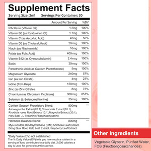 Kadın endokrin Superfood takviyesi sıvı damlaları, sağlıklı kortizol seviyelerini, Hormonal dengeyi, bağırsak sağlığını, ruh halini destekler - Product Image 2