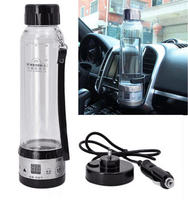 Tasse chauffante en verre de 280 ml avec contrôle numérique de la température 12V/24V, bouteille d'eau électronique pour voiture, idéale pour faire bouillir l'eau en voyage
