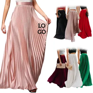 Summer Women Long Boho Silver Skater Skirt Plaid Maxi Skirt Formal Women Plus Size Womens Skirts For Ladies Casual