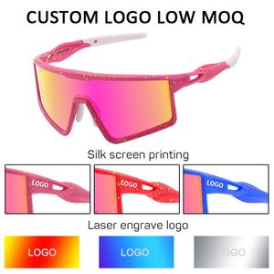 Lunettes de soleil de cyclisme et de golf pour femmes, monture intégrale, UV400, avec logo OEM, design tendance, protection UV140 - Product Image 4