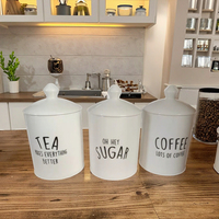 Vente en gros de boîtes en céramique personnalisées pour le stockage des biscuits au sucre, thé et café pour usage alimentaire