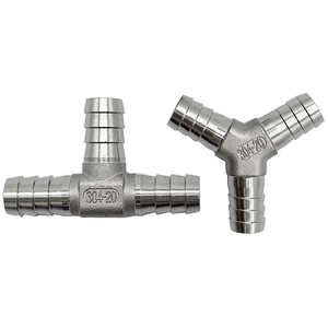6mm 8mm 10mm 12mm 13mm 14mm 15mm 16mm 19mm <span class=keywords><strong>20mm</strong></span>ホースバーブティーY T Lタイプ3ウェイ304ステンレスパイプ継手コネクタ - Product Image 3