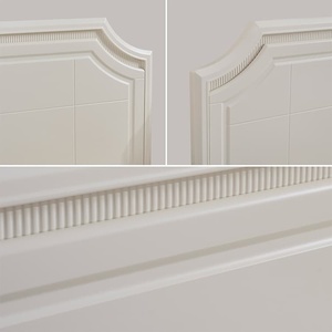 Ensemble <span class=keywords><strong>de</strong></span> meubles <span class=keywords><strong>de</strong></span> chambre à coucher modernes en <span class=keywords><strong>bois</strong></span> <span class=keywords><strong>blanc</strong></span> et noyer Tête <span class=keywords><strong>de</strong></span> <span class=keywords><strong>lit</strong></span> dure robuste et durable Vente directe d'usine pour adultes - Product Image 4