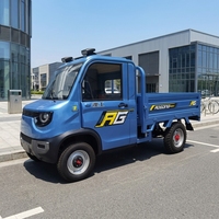 Camioneta Eléctrica de Carga de Cuatro Ruedas, Nueva Energía, 2 Asientos, Plataforma Plana Reforzada con Caja de Transporte