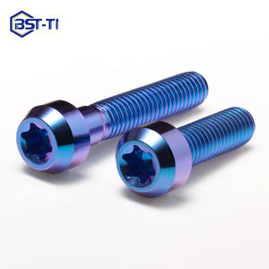 Baut Paduan <span class=keywords><strong>Titanium</strong></span> Berkualitas Tinggi M10 Baut Hexagonal Baja dengan Finishing Polos Berlekuk Sekrup Kepala Silinder untuk Sepeda Motor DIN Gr5 M3 M4 - Product Image 1