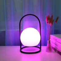 Lampe de bureau LED sphérique sans fil portable rechargeable et réglable chambre hôtel suspension sans fil avec télécommande