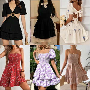 Vestidos Largos de Primavera 2025 para Mujer, Casuales, de Manga Larga, con Estampado Floral, Cuello Redondo, Estilo Bohemio, para la Playa o Fiestas - Product Image 2