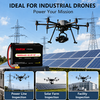 Baterai Drone Pintar 285Wh/Kg Kapasitas Tinggi 44.4V 16000mAh 5C untuk Fotografi Udara UAV Konektor Kustom OEM