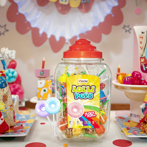 Paquete de 1 kg de Paletas de Caramelo en Botella de Plástico para Venta al por Menor en Tiendas de Abarrotes, Caramelos de Frutas - Product Image 5