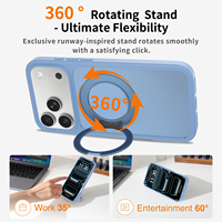 Étui magnétique pour iPhone 18 Pro Max avec support magnétique, coque de téléphone antichoc translucide mate pour iPhone 16 17 18 Pro